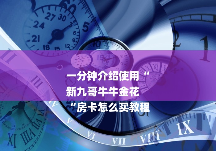 一分钟介绍使用“
新九哥牛牛金花
“房卡怎么买教程