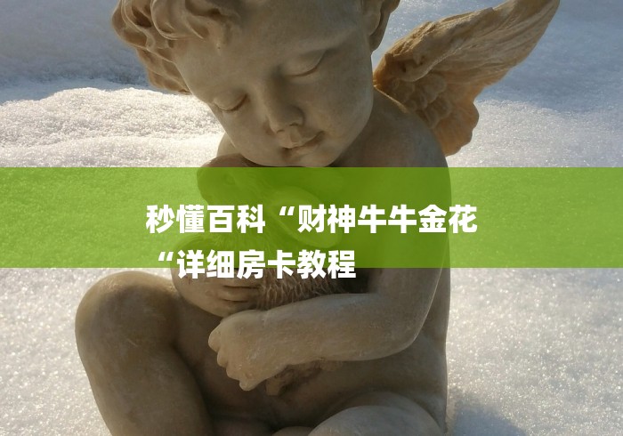 秒懂百科“财神牛牛金花
“详细房卡教程