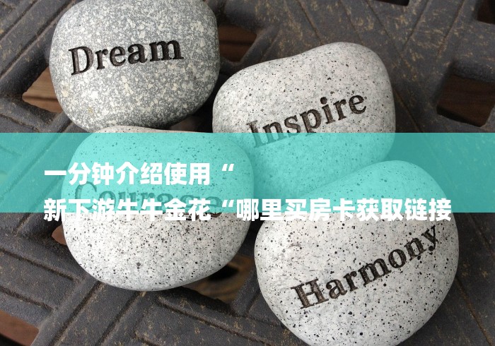 一分钟介绍使用“
新下游牛牛金花“哪里买房卡获取链接
