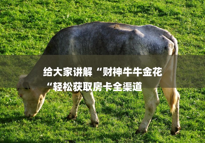 给大家讲解“财神牛牛金花
“轻松获取房卡全渠道 给大家讲解“财神牛牛金花
“轻松获取房卡全渠道