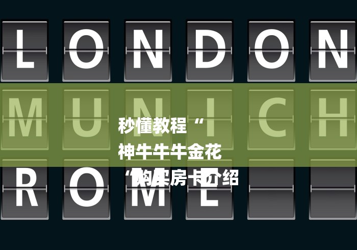 秒懂教程“
神牛牛牛金花
“购买房卡介绍