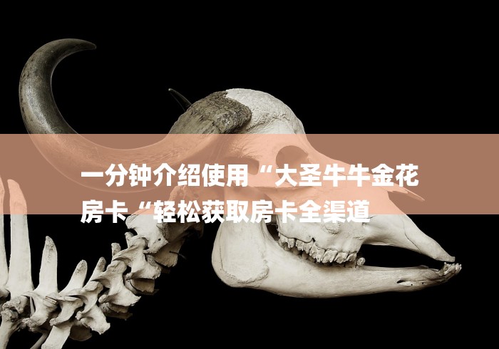 一分钟介绍使用“大圣牛牛金花
房卡“轻松获取房卡全渠道