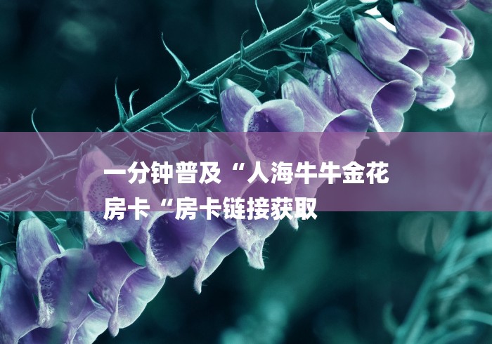 一分钟普及“人海牛牛金花
房卡“房卡链接获取 一分钟普及“人海牛牛金花
房卡“房卡链接获取